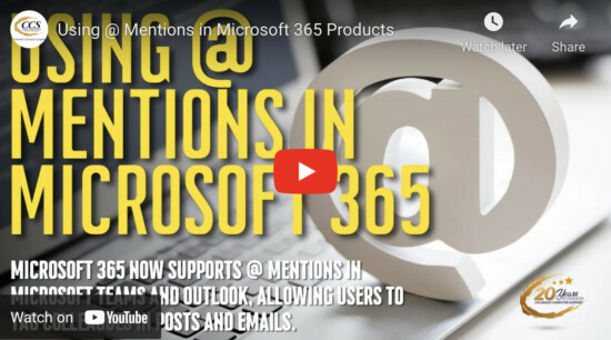 Using @ Mentions In Microsoft 365 Products