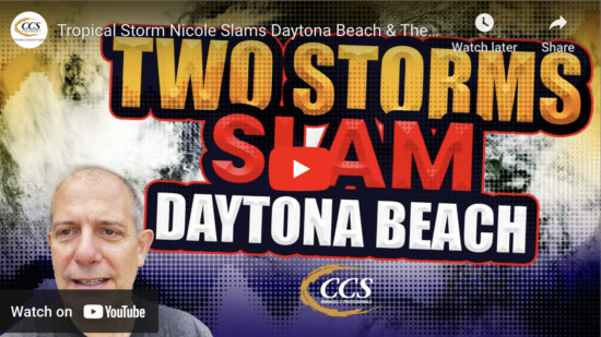 Tropical Storm Nicole Slams Daytona Beach & The East Coast Of Florida